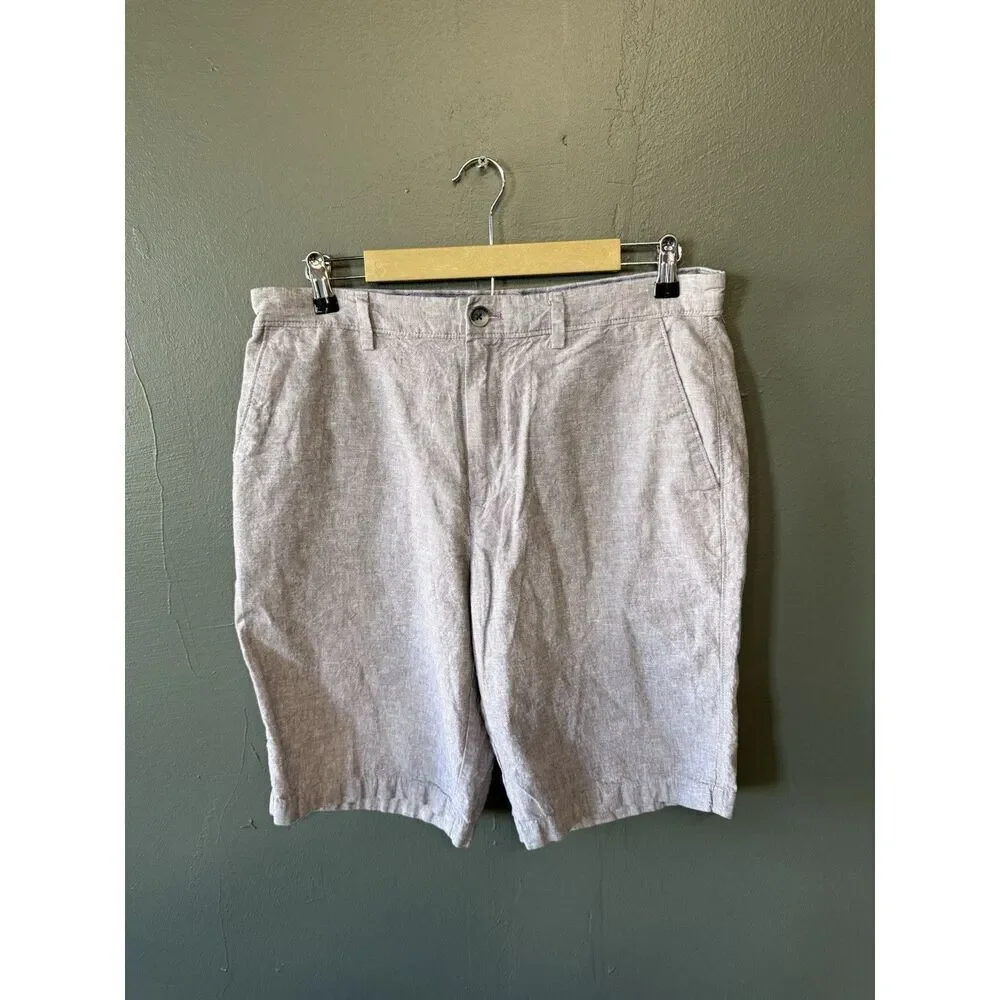 Banana Republic Mens Gray Chino Emerson Short Size 33